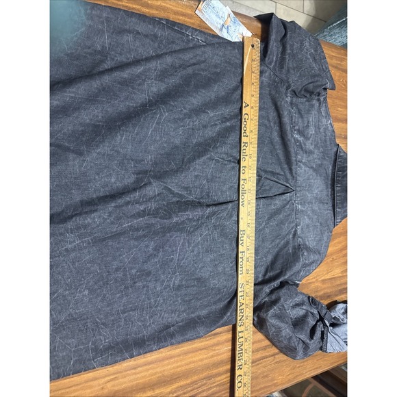 Thrill Jeans Stonewashed Denim Dress Sz 2x Long Back Raw Edge Thrashed New Tags - Picture 11 of 11